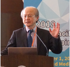Professor Fan Chung from Imperial College, London, UK gives a speech on treatable traits and new molecular phenotypes of asthma